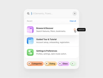 A cover of "UI - Modal cards" cluster. The owner is diaslipoo. The cluster consists of 1 element.