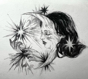 A cover of "art I like" cluster. The owner is studiospree. The cluster description is "paintings, drawings, inspo, generally cool images". The cluster consists of 146 elements.