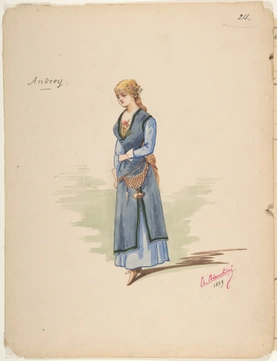 Costume Design for "Andrey" [a]; Descriptive sheet of Accessories [b]