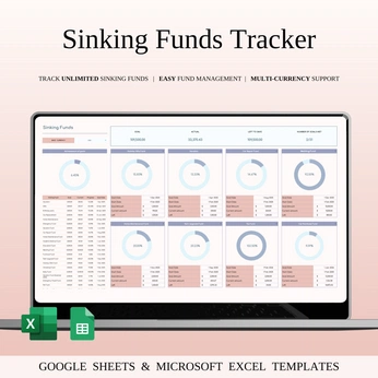 A cover of "Sinking Funds Tracker" cluster. The owner is spreadsheetshub. The cluster description is "Sinking Funds Planner 2026". The cluster consists of 1 element.