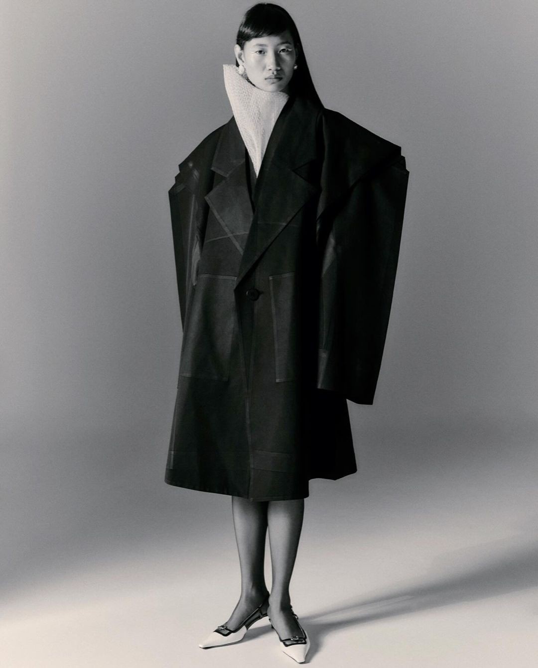 Model Luo Yi styled by Thea Lewis-Yates for Vogue Hong Kong.