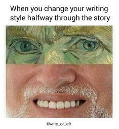 A Pinterest pin added by snotbox on Jun 21, 2024. The author is 𝚜𝚗𝚘𝚝𝚋𝚘𝚡. May present: writing style memes, writing style, writing, smile, eye.