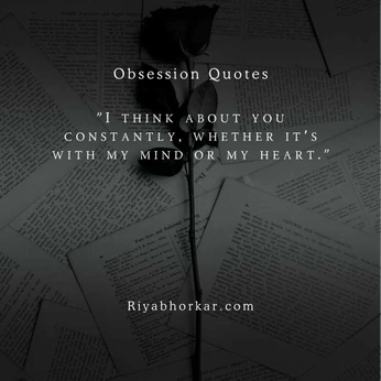 A cover of "Obsession Quotes" cluster. The owner is riyabhorkar7. The cluster consists of 137 elements.