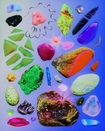 A cover of "Abstraction in 3D & Illo" cluster. The owner is aliozden. The cluster consists of 3 elements.