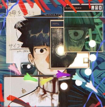 A cover of "mob psycho" cluster. The owner is bluberriku. The cluster consists of 13 elements.