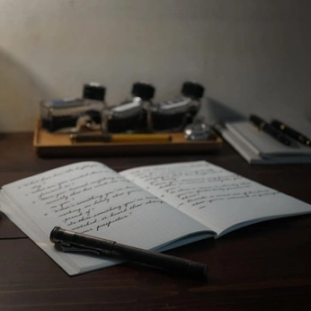 A cover of "scrivening" cluster. The owner is cygnoir. The cluster consists of 11 elements.