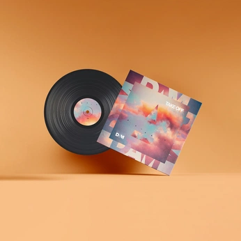 A cover of "Take Off" cluster. The owner is mazone. The cluster description is "Cover design for Toronto-based producer, writer and performer, "DAM".". The cluster consists of 7 elements.