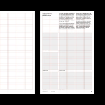 A cover of "presentation design" cluster. The owner is stephenkelman. The cluster description is "grid systems and typography for presentations". The cluster consists of 98 elements.