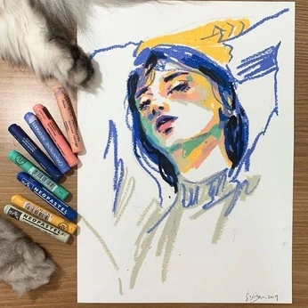 A cover of "일러스트레이션" cluster. The owner is ibeun. The cluster consists of 2 elements.