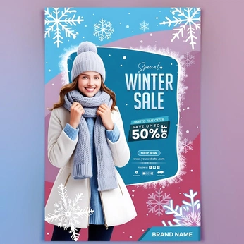 A cover of "Winter post" cluster. The owner is msdesign.club. The cluster consists of 14 elements.