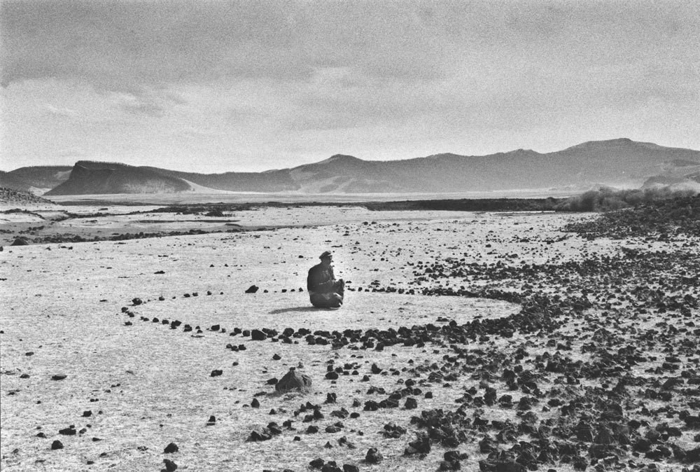 An image added by electriccsoda on Jun 03, 2024. May present: nomad circle richard long, land art, sculpture, art, sky.