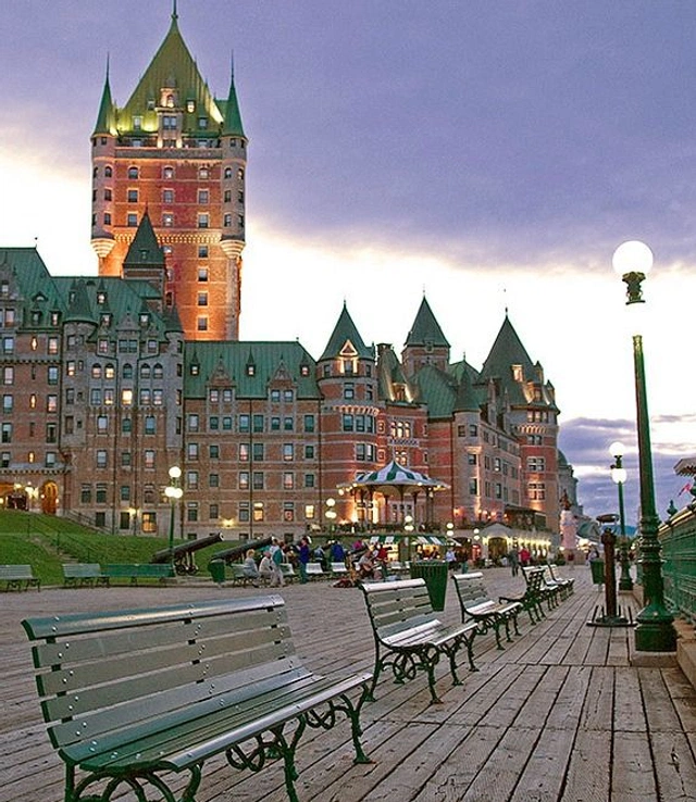 Fairmont Le Chateau Frontenac on the Terrasse Dufferin in Quebec City