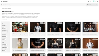 A cover of "Apron Mockup" cluster. The owner is yadsagar099. The cluster consists of 1 element.