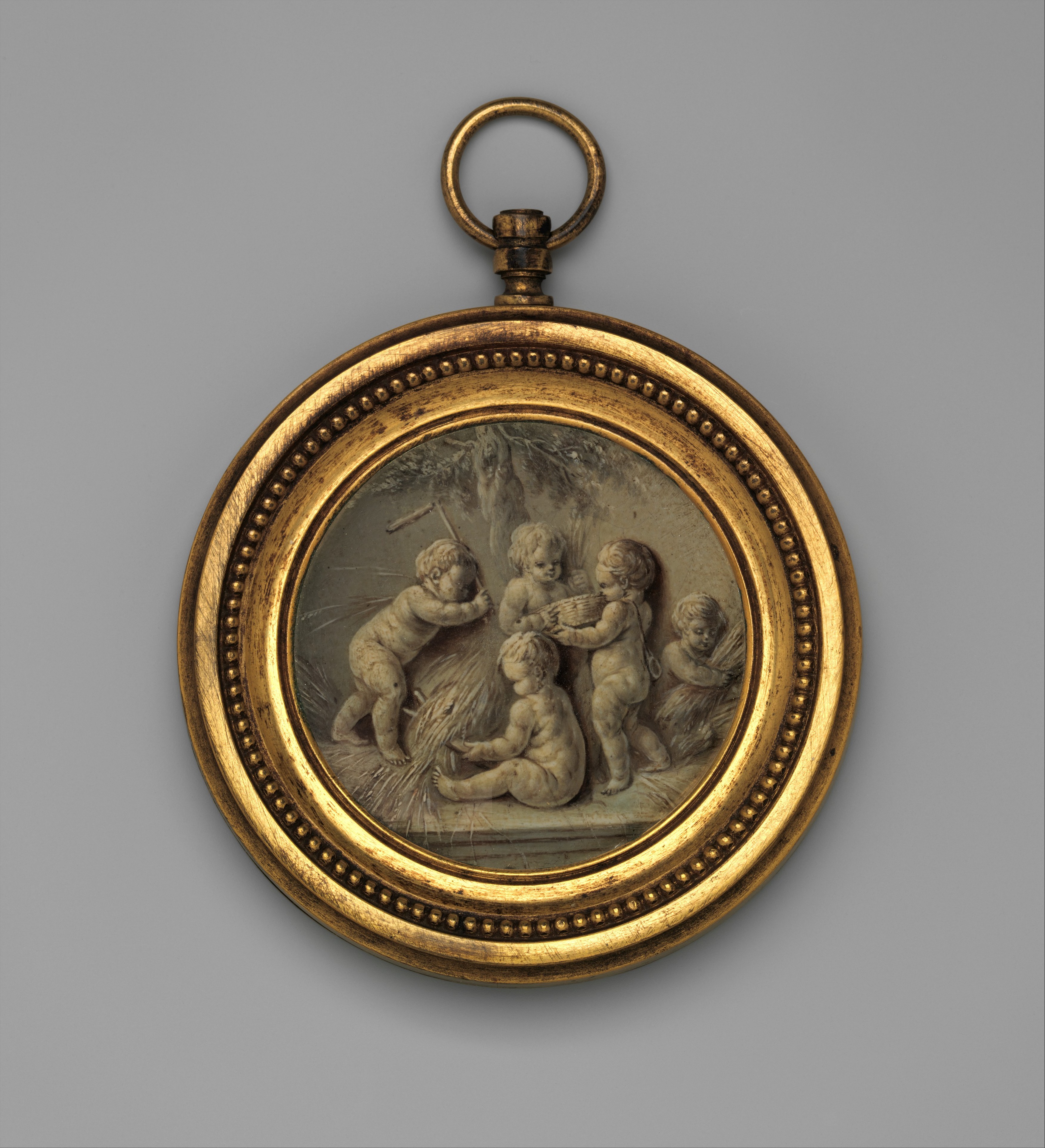 Putti Harvesting Wheat