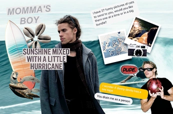 A cover of "bodhi cooper" cluster. The owner is wysteriagrown. The cluster description is "an original character.". The cluster consists of 28 elements.