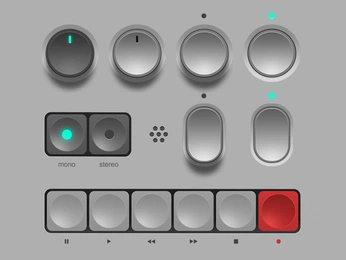 A cover of "UI / UX / GUI" cluster. The owner is raeff. The cluster consists of 157 elements.