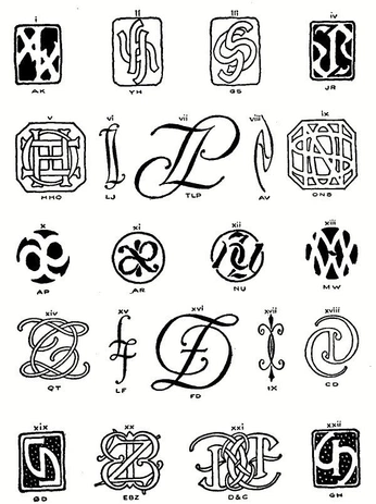 A cover of "MONOGRAM/ICONOGRAPHY" cluster. The owner is rae.mendoza. The cluster consists of 19 elements.