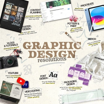 A cover of "graphic design RRSS" cluster. The owner is avecreativa. The cluster consists of 12 elements.