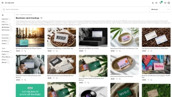 A cover of "Business Card mockup" cluster. The owner is yadsagar099. The cluster consists of 1 element.