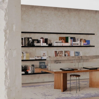 A cover of "[ Office + Library ]" cluster. The owner is spikeheron. The cluster consists of 50 elements.