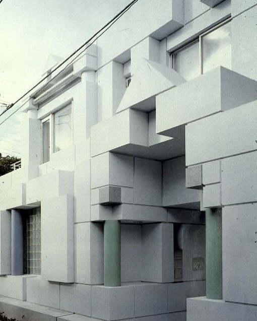 Toy Block House X by architect Takefumi Aida, 1984. Photo by Hiroyuki Hirai.