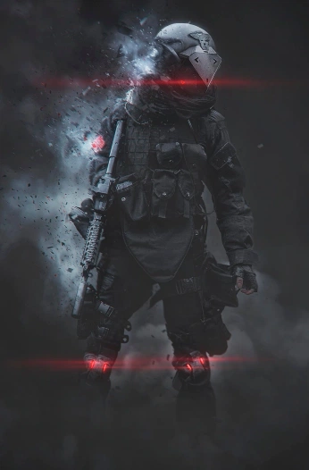 A cover of "Combat Suit" cluster. The owner is mbembeart. The cluster consists of 16 elements.