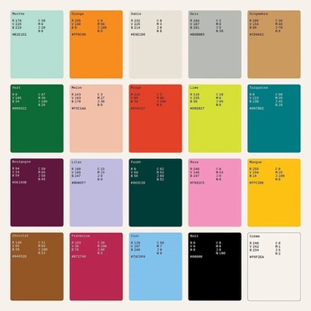 A cover of "Colors" cluster. The owner is amelie. The cluster consists of 24 elements.