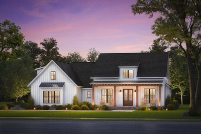 A product "Farmhouse Style House Plan - 3 Beds 2 Baths 2077 Sq/Ft Plan #430-164" added by yoohoothatswho on Apr 06, 2025. May present: house plan, house, house plan zone, llc, floor plan.