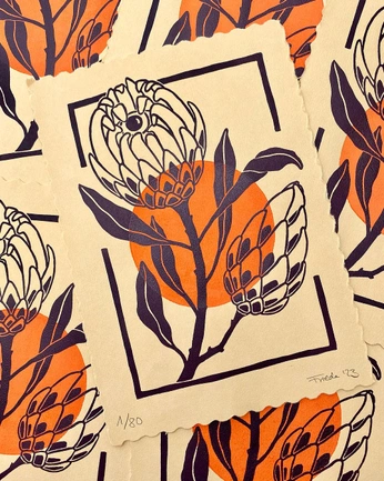 A cover of "Lino Print" cluster. The owner is lauryn1. The cluster consists of 22 elements.