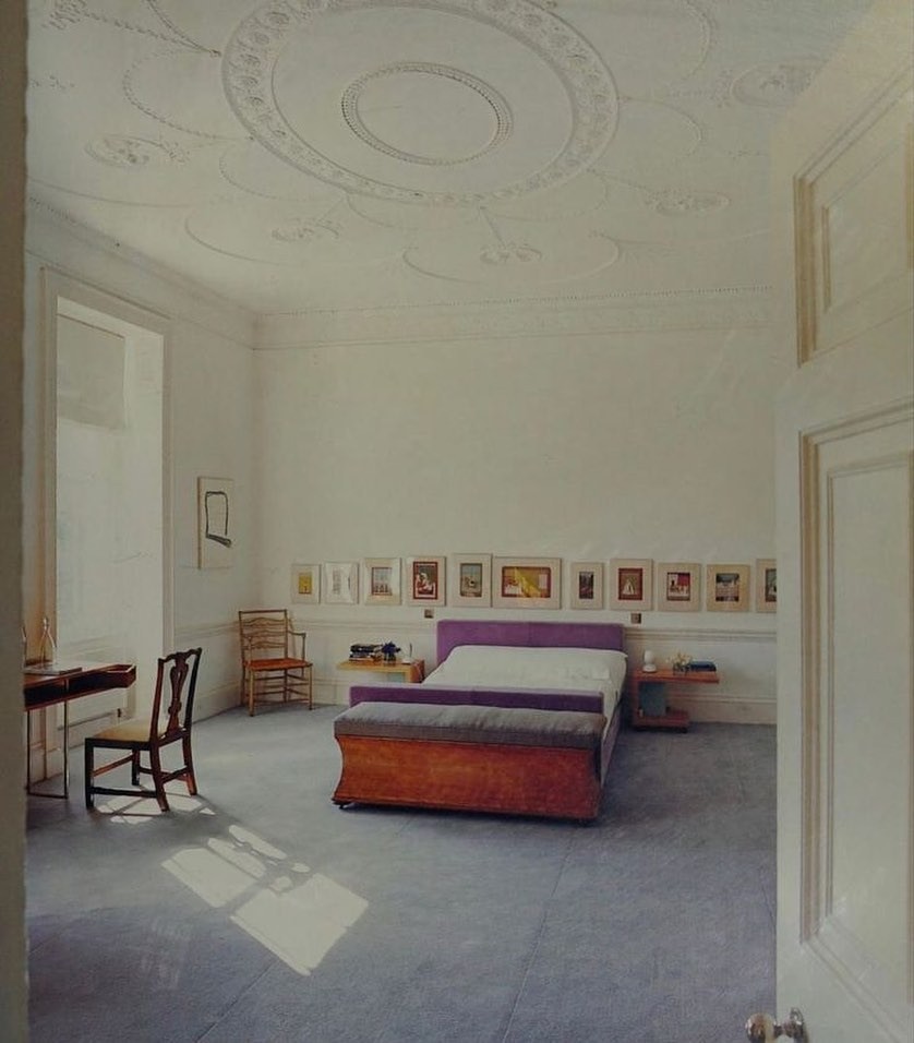 An Instagram  post added by lopez on Aug 18, 2023. The author is @alvaroarchives. May present: terence conran bedroom, table, interior design, floor, property.
