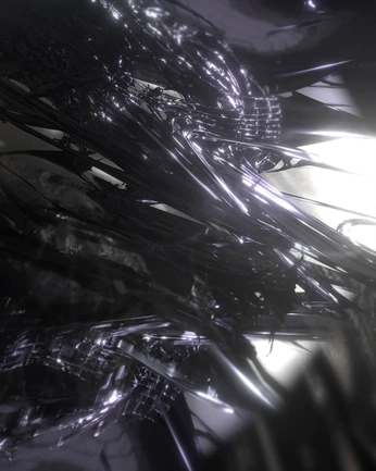 A cover of "三維" cluster. The owner is neverknowsbest. The cluster description is "網絡三維網絡美學喜歡使用金屬質感，亦或是粗糙的動畫，有時也會取材於復古遊戲。". The cluster consists of 25 elements.