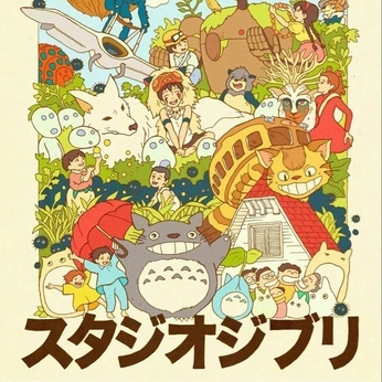 A cover of "Ghibli life" cluster. The owner is lina.bean. The cluster consists of 33 elements.