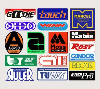 A cover of "car stickers" cluster. The owner is mirvam. The cluster consists of 4 elements.