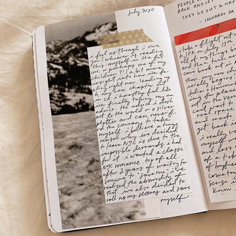 Kept in a diary