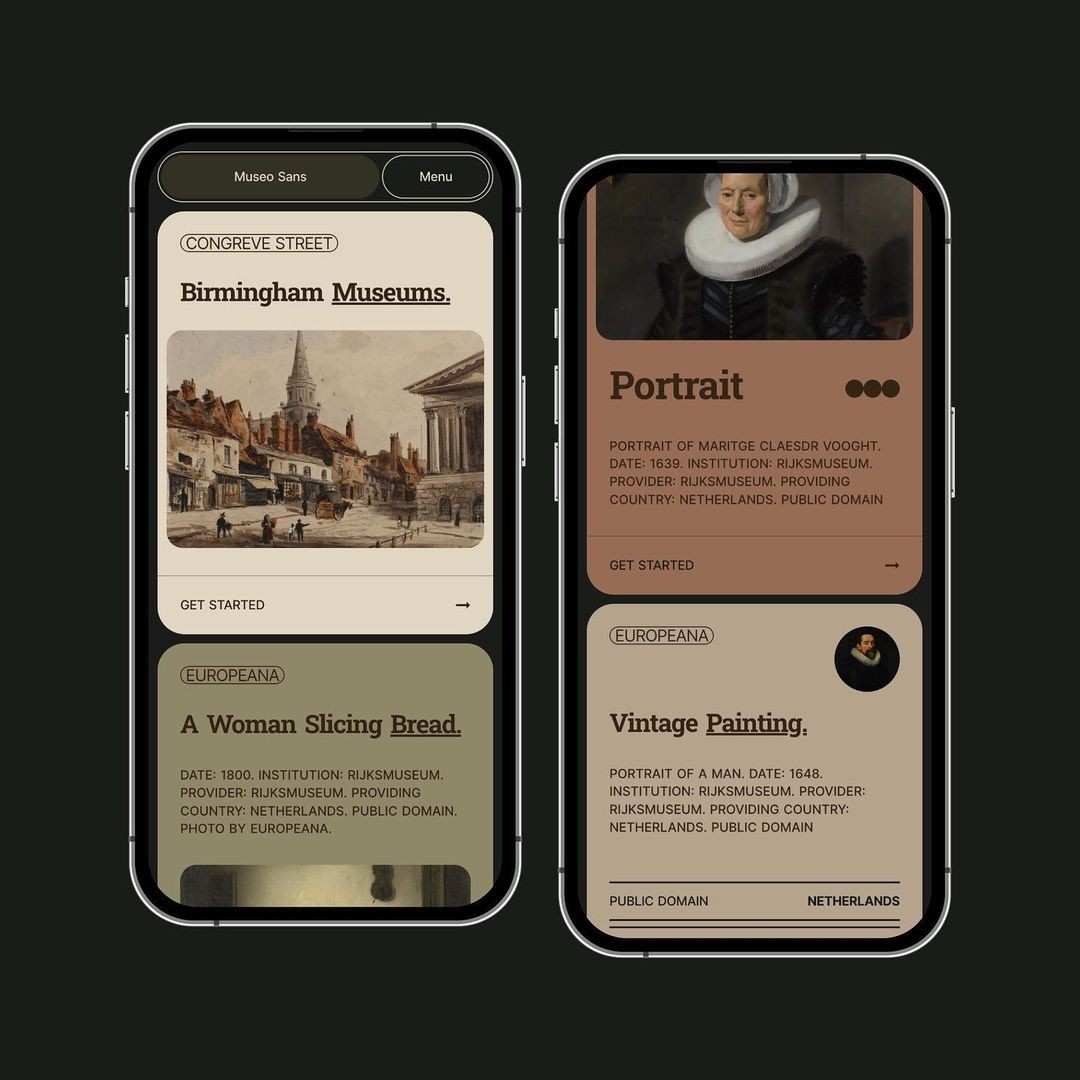 Website concept for a history museum by UI/UX designer Tomasz Mazurczak.