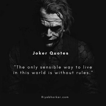 A cover of "Joker Quotes" cluster. The owner is riyabhorkar7. The cluster consists of 100 elements.