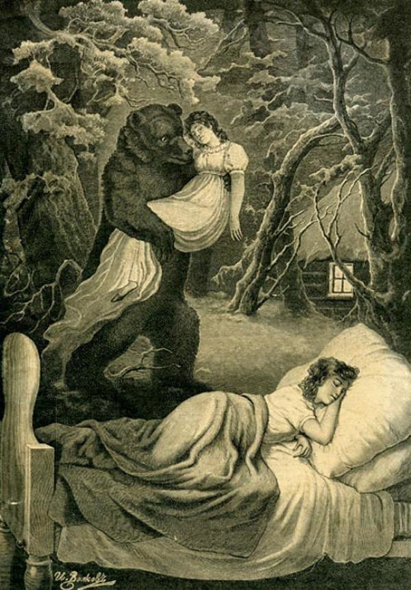 An image added by cosmos on Jul 11, 2024. May present: eugene onegin tatiana's dream, illustration.