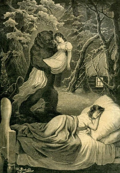 An image added by cosmos on Jul 11, 2024. May present: eugene onegin tatiana's dream, illustration.