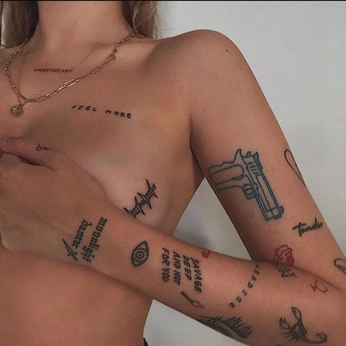 A cover of "tattoos" cluster. The owner is j400x. The cluster consists of 2 elements.