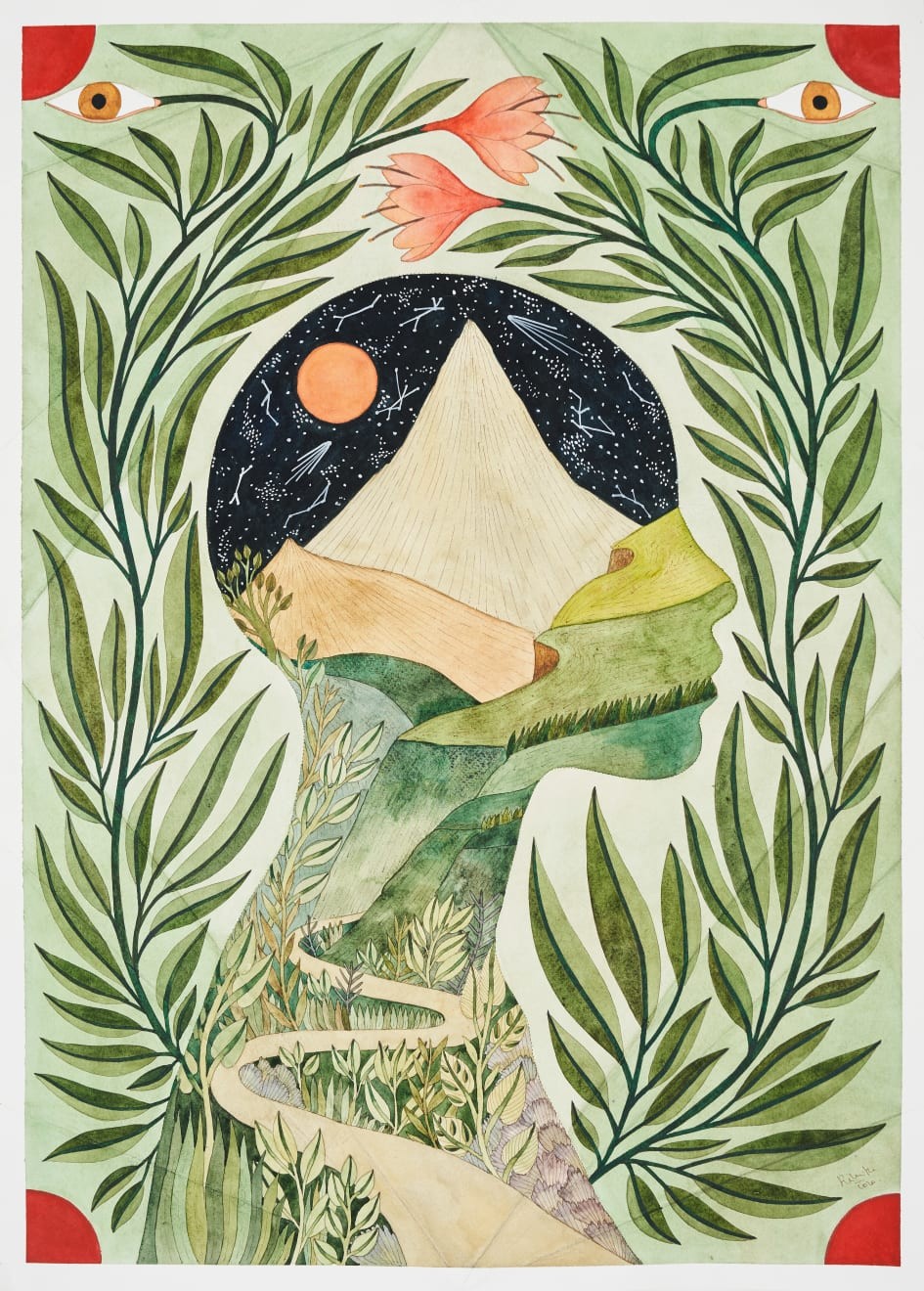 An article "Rithika Merchant, Summit, 2020" added by theoryofslow on Jun 23, 2025. May present: rithika merchant art, tarq, painting, art, artist.