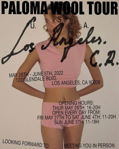 An image added by laurentdelrey on May 10, 2024. May present: paloma wool word tour, t-shirt, paloma wool, eyebrow, eyelash. The content is not safe for work.