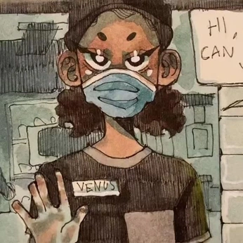 A cover of "art inspo" cluster. The owner is catpng9. The cluster description is "this board is five years old ". The cluster consists of 223 elements.