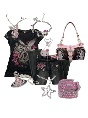 A cover of "Fashion style inspo" cluster. The owner is bushybelle. The cluster consists of 7 elements.