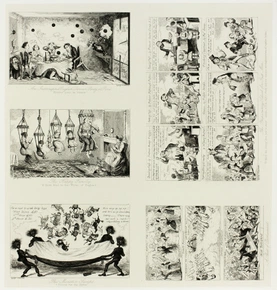 An Interrupted English Dinner Party at Paris from George Cruikshank's Steel Etchings to The Comic Almanacks: 1835-1853 (top left)