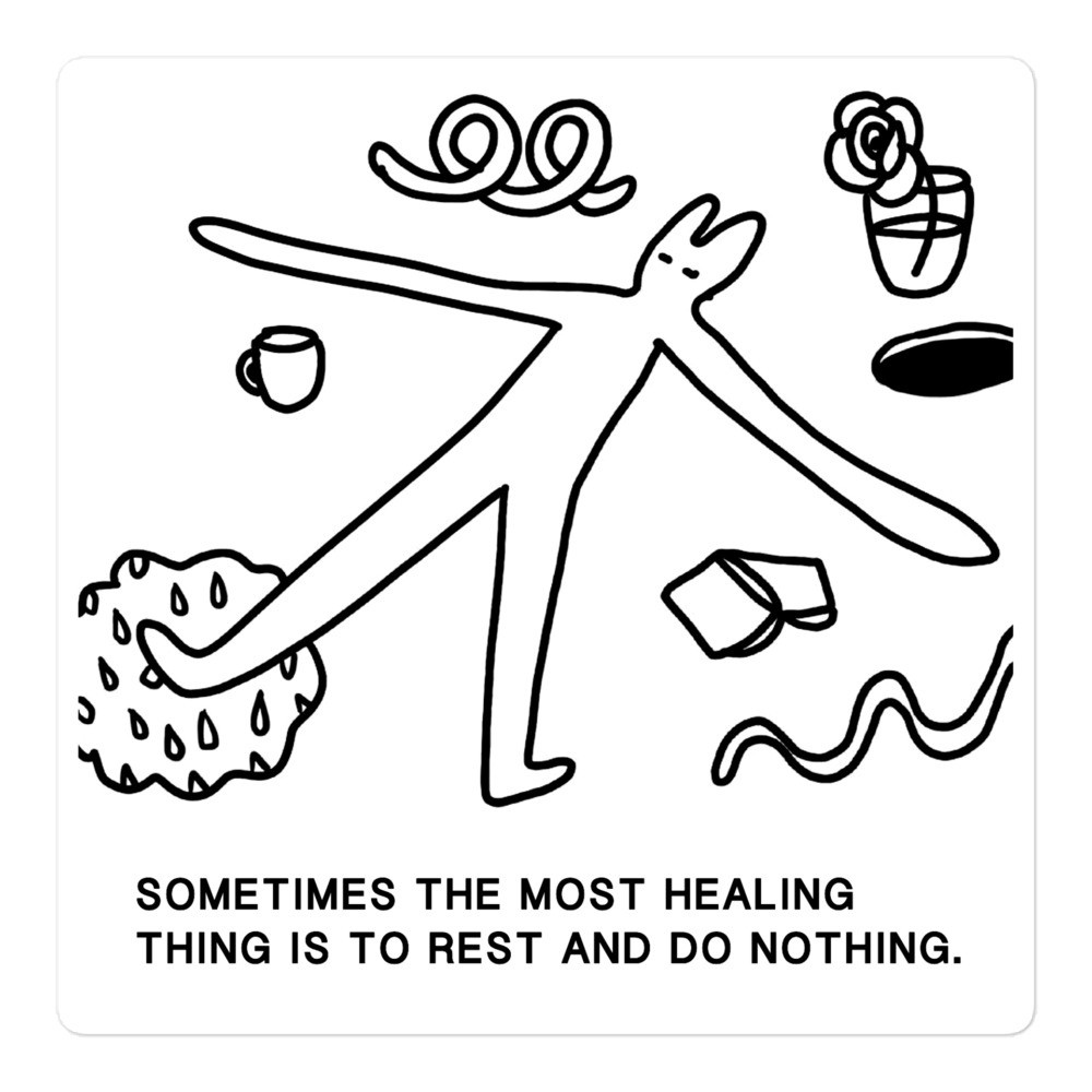 The Do Nothing Print by artist Yumi Sakugawa.