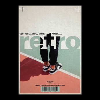 A cover of "retro magazine inspo" cluster. The owner is dem.exe. The cluster consists of 21 elements.