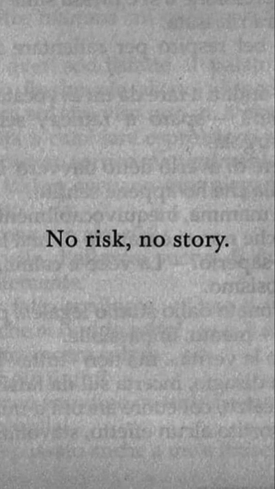 A Pinterest pin added by m.qasim on May 01, 2024. The author is Zrinka. May present: no risk no story citation, quotation, motivational quote, rectangle, grey.