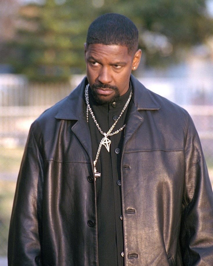 Denzel Washington as Alonzo Harris in Antoine Fuqua's film Training Day (2001).