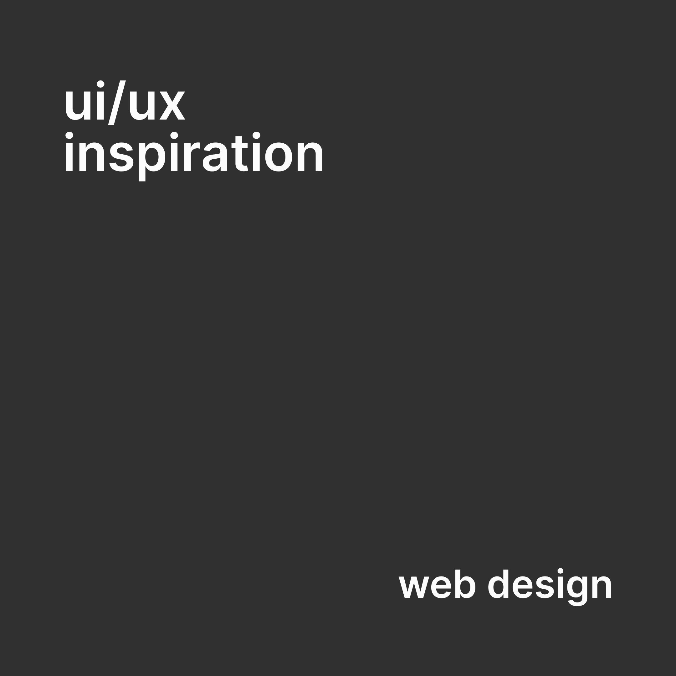 UI/UX Inspiration