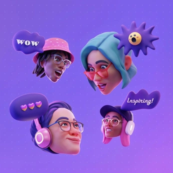 A cover of "3D" cluster. The owner is harisson.st. The cluster consists of 6 elements.